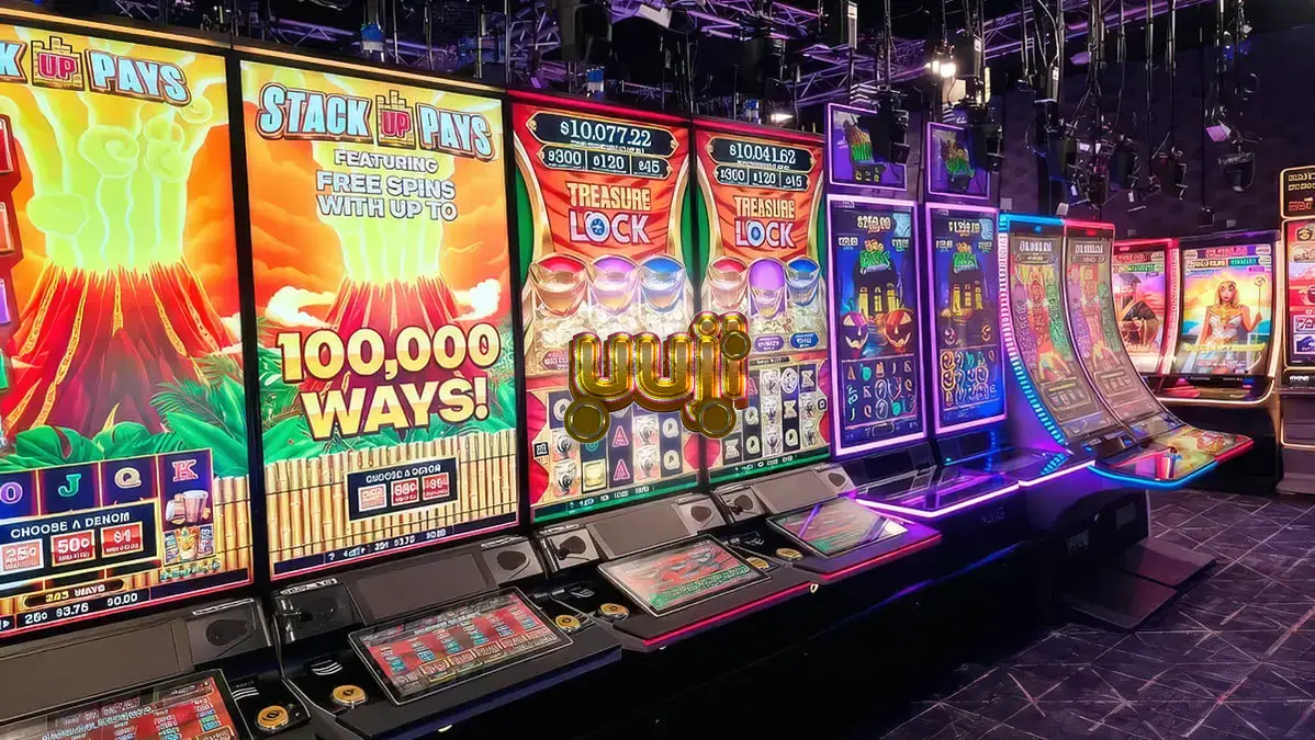 Isang manlalaro na gumagamit ng mobile device para maglaro ng live-streamed slot machine.